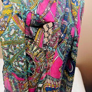 Modern Artistic Scarf — Geometric Mosaic Pattern